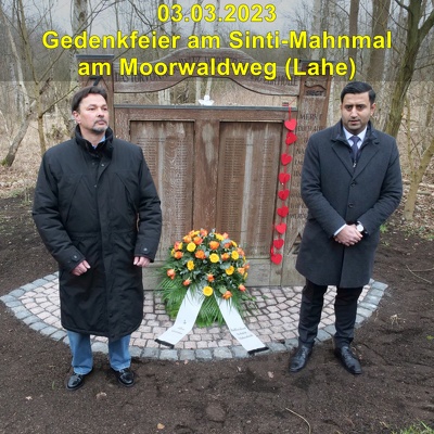 20230303 Sinti-Mahnmal Moorwaldweg Gedenkfeier