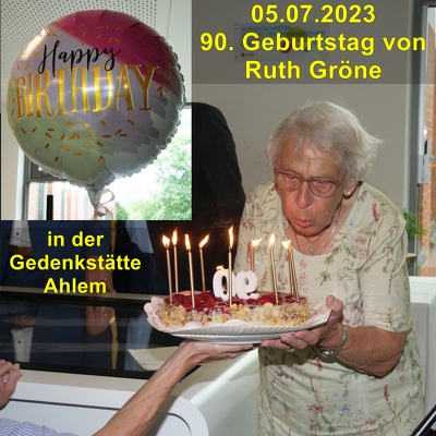20230705 Gedenkstaette Ahlem 90 Geburtstag Ruth Groene