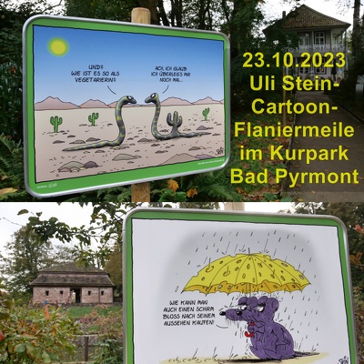 20231023 Bad Pyrmont Kurpark Uli Stein Flaniermeile
