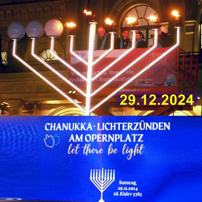 20241229 Opernplatz Chanukka-Leuchter
