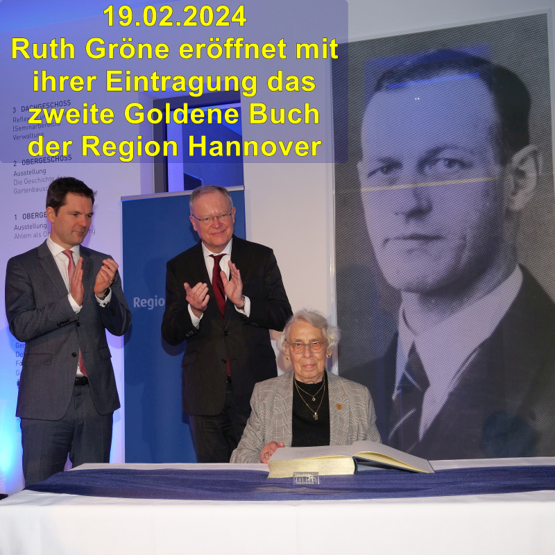 A Ruth Groene Eintragung 2 Goldenes Buch Region Hannover
