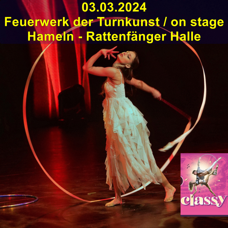 A Hameln Feuerwerk der Turnkunst on stage